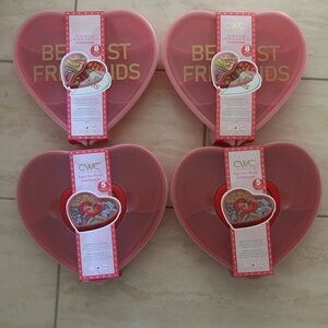 NEW Heart-Shaped Pink Containers Set